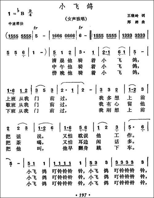 小飞鸽-民歌