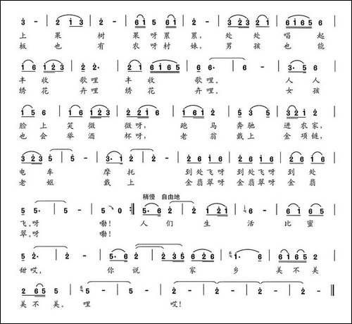 家乡美-李守汉词-杨硕雅曲-民歌