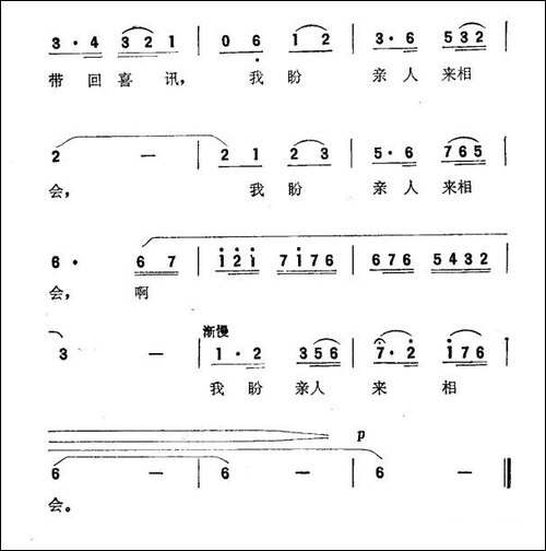 我盼亲人来相会
