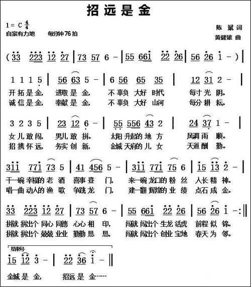 招远是金-陈斌词-黄健雄曲
