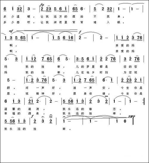 亲爱的妈妈-我的挂牵