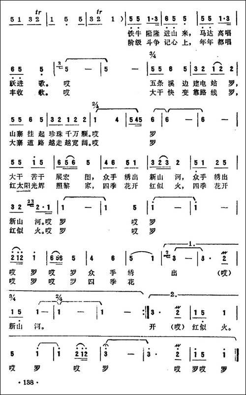 黎家儿女学大寨