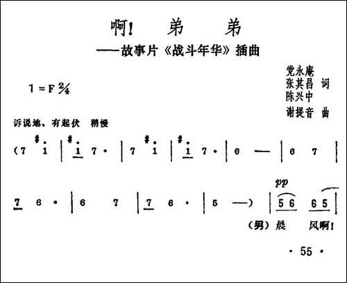啊！弟弟-电影《战斗年华》插曲