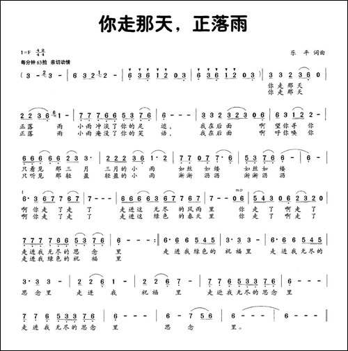 你走那天，正落雨