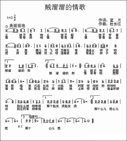 贼溜溜的情歌
