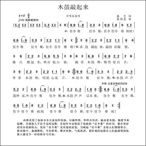 木鼓敲起来-张艺词-张国良曲