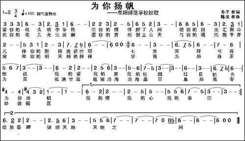 为你扬帆-阜阳师范学院校歌