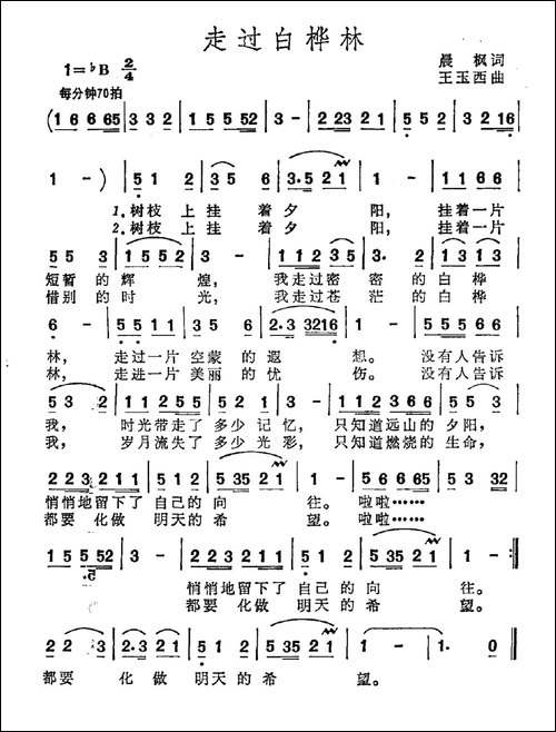 走过白桦林