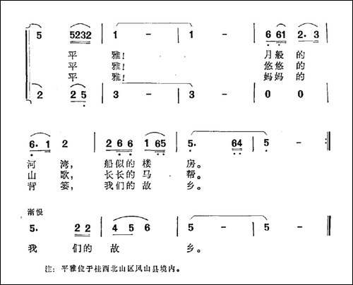平雅，故乡