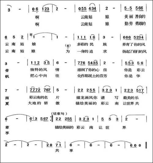 云南姑娘-任英荣词-王光兴曲