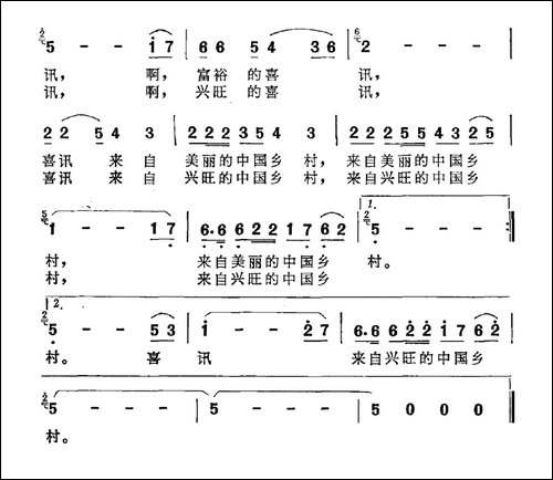 喜讯来自中国的乡村
