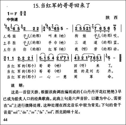 当红军的哥哥回来了-陕西民歌