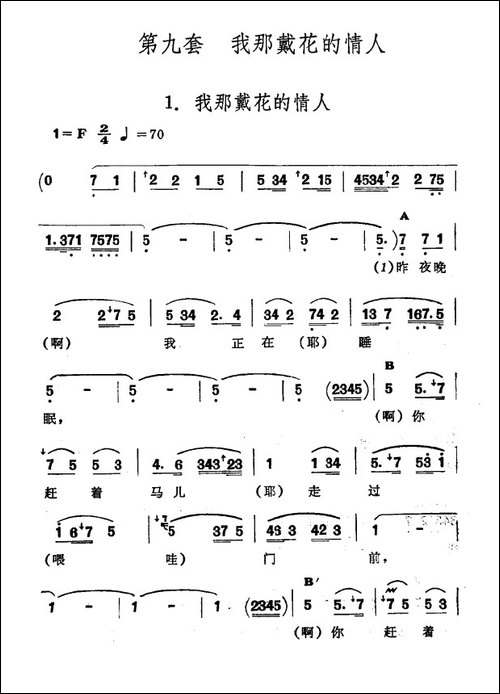 我那戴花的情人-新疆伊犁-维吾尔民歌-第九套《我那戴
