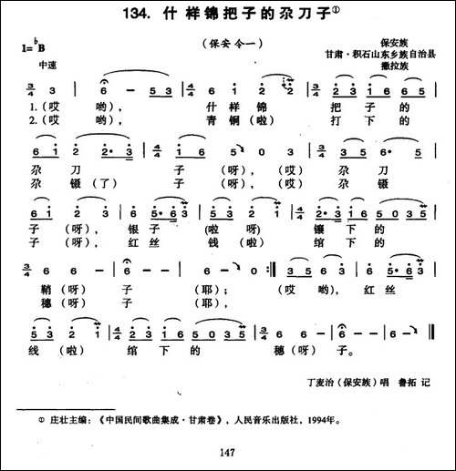 什样锦把子的尕刀子