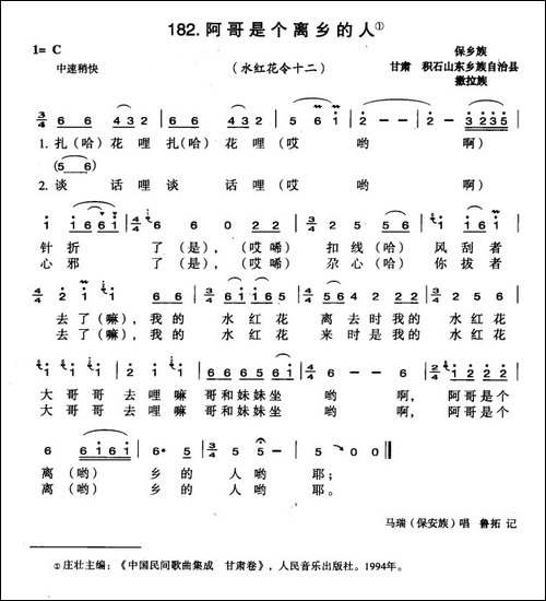 阿哥是个离乡的人