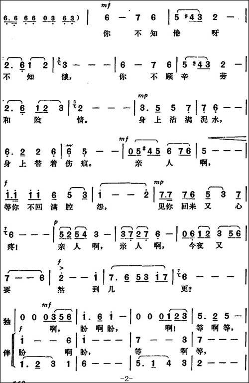 月夜盼归人-电视歌舞《英雄的雕像》选曲