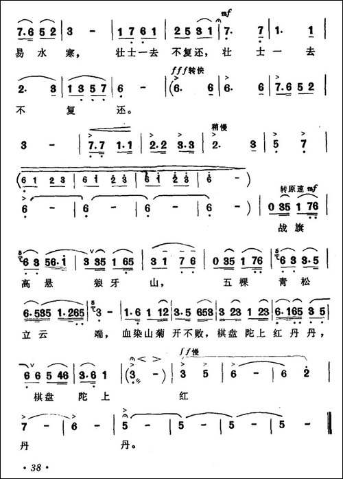 狼牙山上五壮士-大合唱《战旗颂》选曲