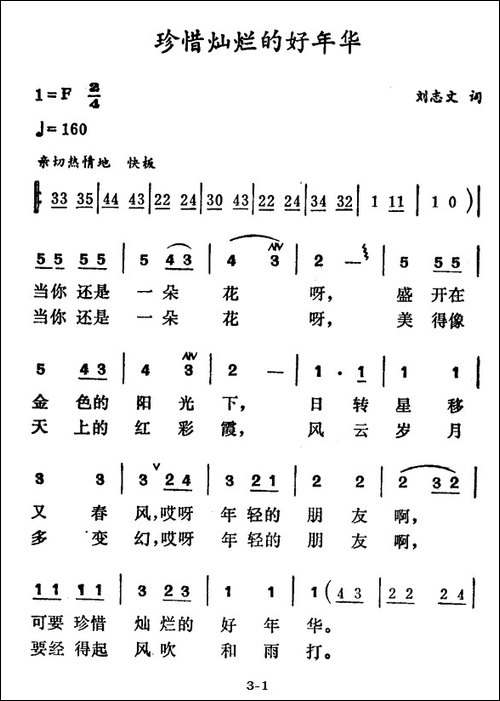 珍惜灿烂的好年华