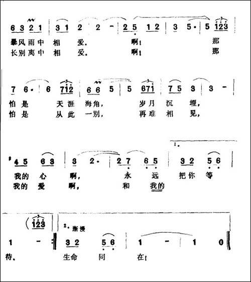怎能忘怀-电影《第二次握手》插曲