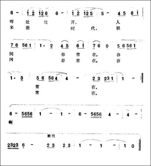 祖国啊，春常在-电影《他们在相爱》插曲