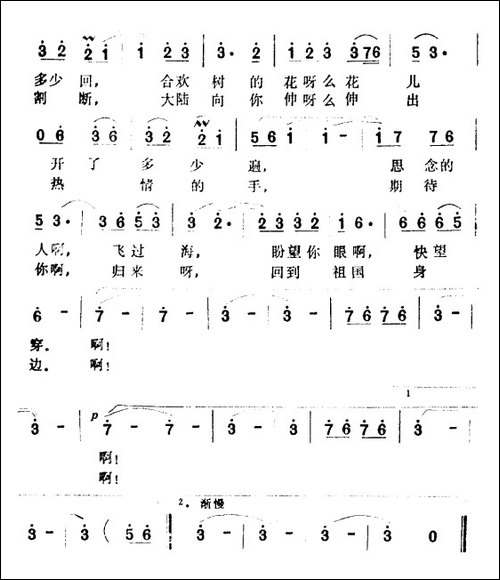 我呼唤你呀，台湾
