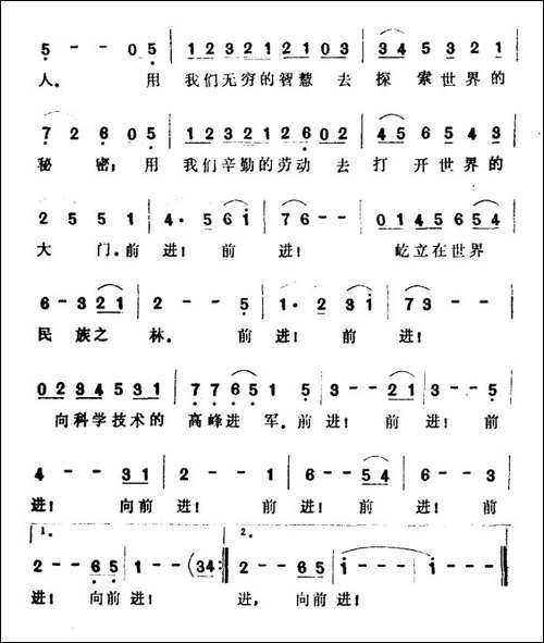 向科学技术的高峰进军