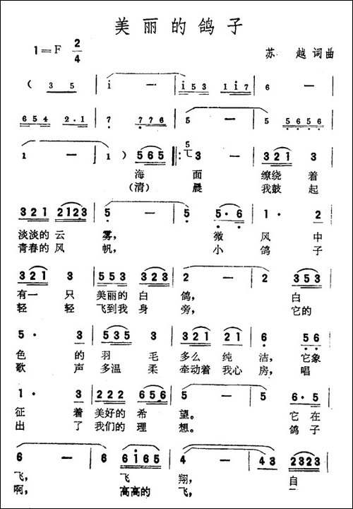 美丽的鸽子-苏越-词曲
