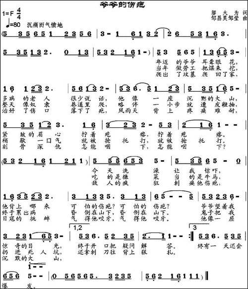 爷爷的伤疤
