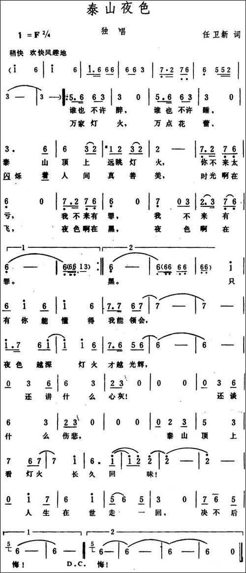 泰山夜色-