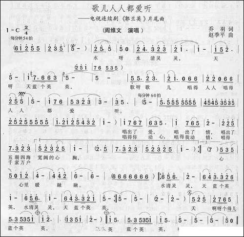 歌儿人人都爱听-电视剧《郭兰英》片尾曲
