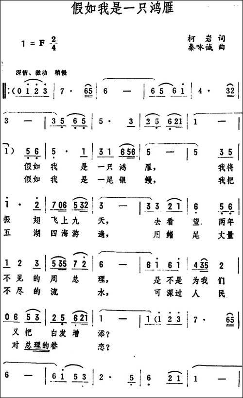 假如我是一只鸿雁-