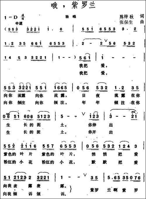 哦，紫罗兰-