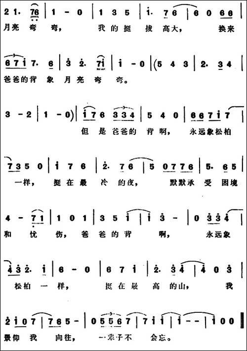 爸爸的背-施又文词-郁曼殊曲