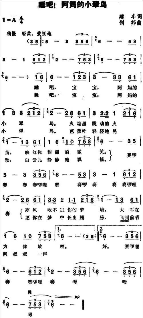 睡吧，阿妈的小翠鸟