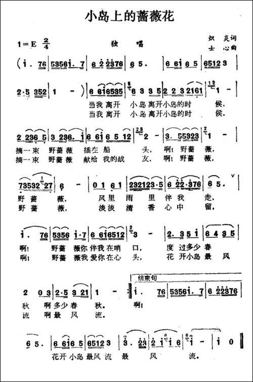 小岛上的蔷薇花