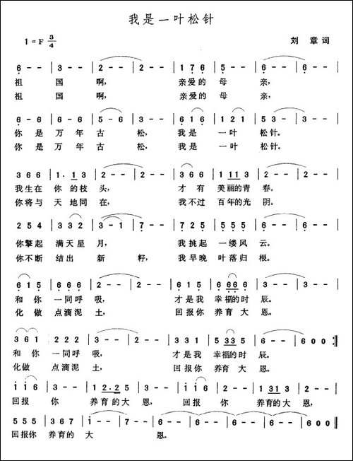 我是一叶松针