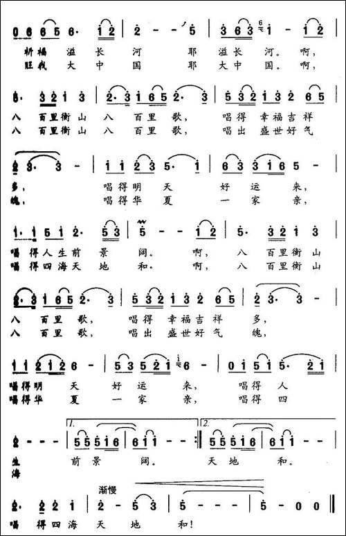 八百里衡山八百里歌