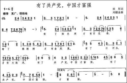 有了共产党，中国才富强-田耳词-刘德金曲