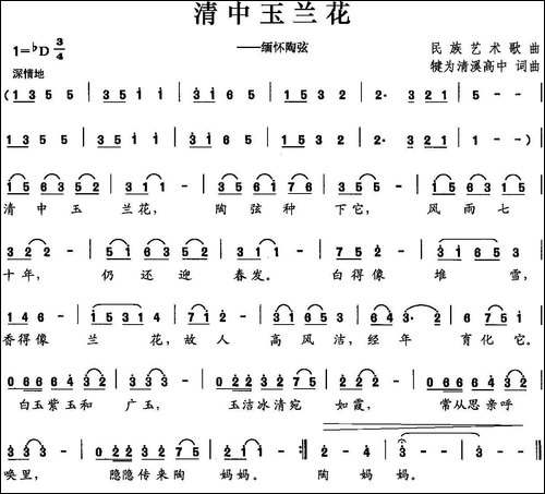 清中玉兰花