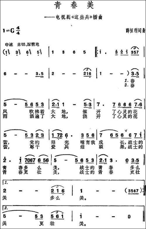 青春美-电视剧《这些兵》插曲