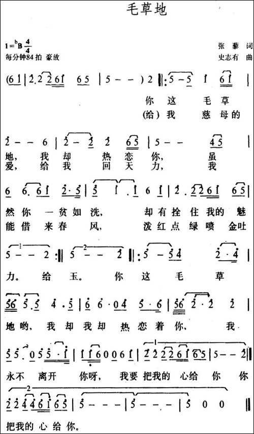 毛草地