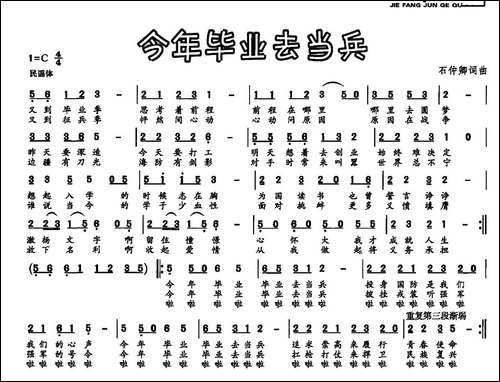 今年毕业去当兵