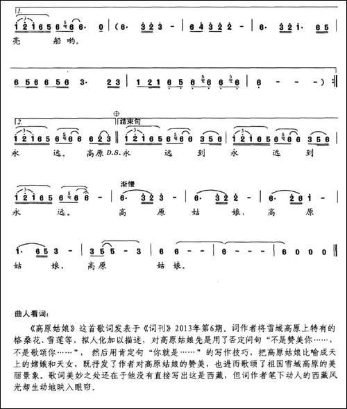 高原姑娘-李官明词-刘憉杰曲