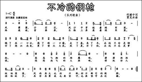 不冷的钢枪-何建中词-贾克水曲