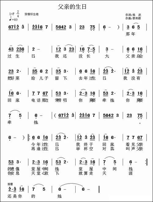 父亲的生日