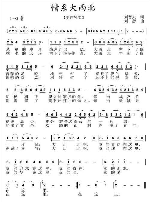 情系大西北