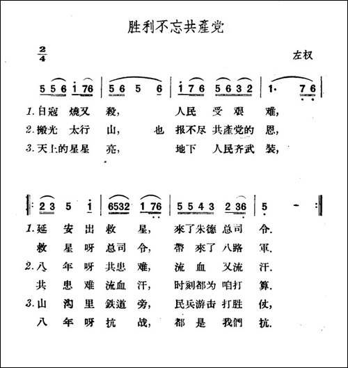 胜利不忘共产党