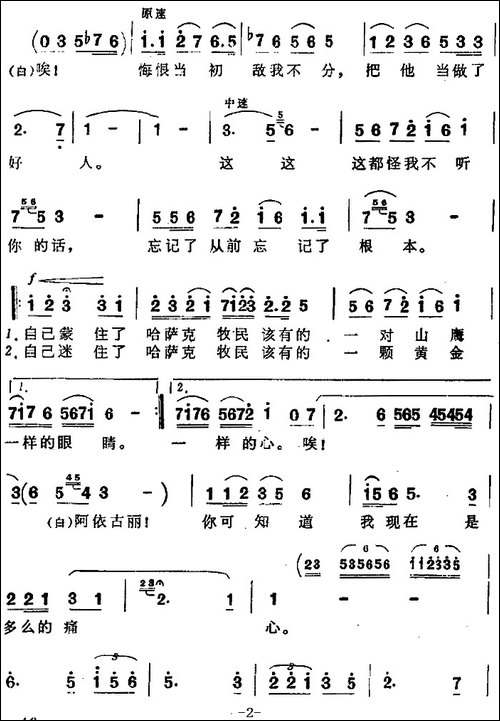 我要做一匹骏马，在社会主义大道上飞奔-歌剧《阿依古丽》选