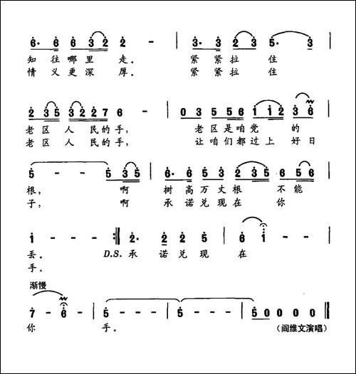 拉住老区人民的手-大型声乐套曲《沂蒙组歌》作品之十五