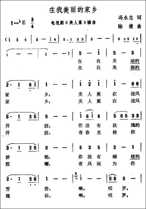 在我美丽的家乡